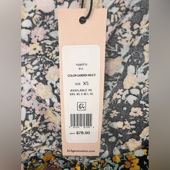 NWT BCBGeneration Floral Blouse - Picture 15 of 16